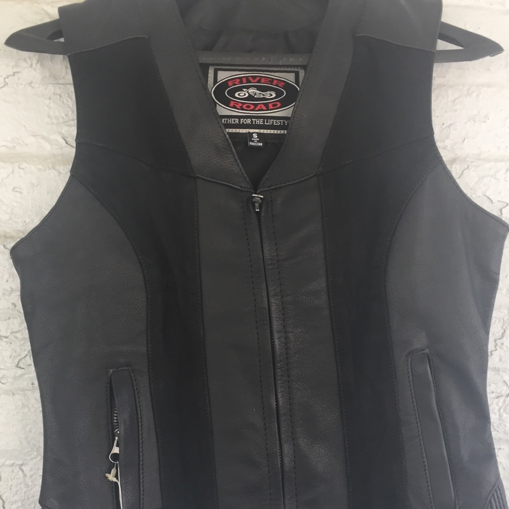 nwt leather vest